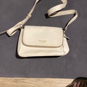 Kate Spade Cream Leather Crossbody Bag